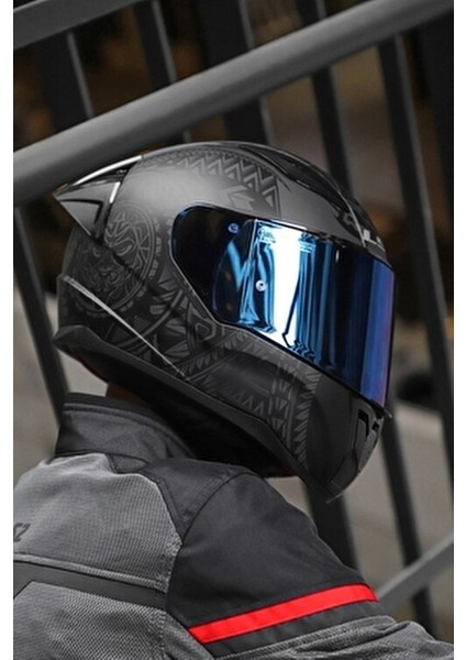 Rapıd 2 Race Takaroa Mat Siyah Kask