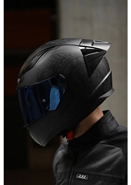 Rapıd 2 Race Takaroa Mat Siyah Kask