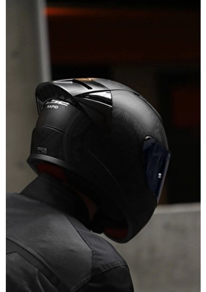 Rapıd 2 Race Takaroa Mat Siyah Kask