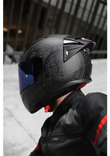 Rapıd 2 Race Takaroa Mat Siyah Kask