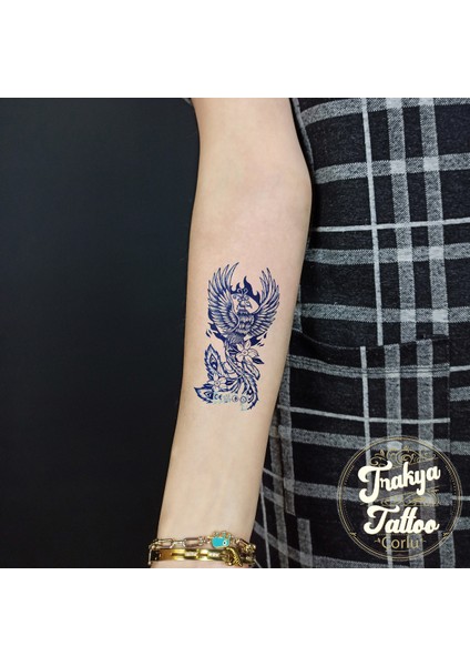 Yarı Kalıcı Dövme Geçici Anka Dövmesi