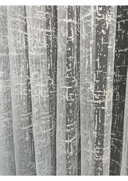 Sofya Jakar Desenli Tül Perde Ekru (Pilesiz) fırsatları