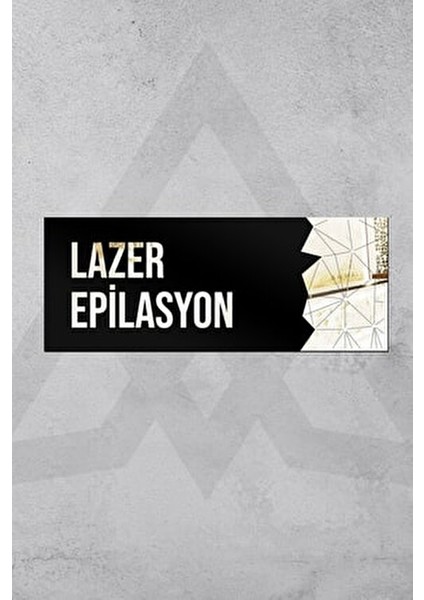 Dekoratif Aynalı Kapı Isimliği Pleksi Lazer Epilasyon Tabelası, Gümüş