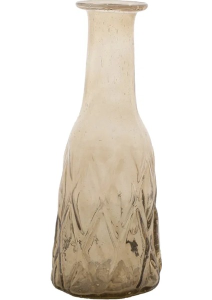 18X8 cm Büyük Cam Vazo (Duman Rengi)