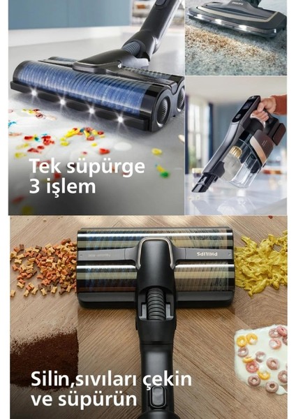 Aqua Trio 9000 Serisi Islak&kuru Dikey Süpürge, Tek Süpürge 3 Işlem, Otomatik Temizlik, Kendini Temizleme Fonksiyonu + Mutfak Tartısı (Onerous) fiyatları