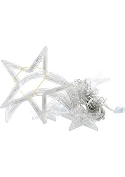 Yılbaşı Ay Yıldız Saçak Perde Ramazan Parti Yılbaşı Rgb LED Işık Animasyonlu USB Girişli fırsatları