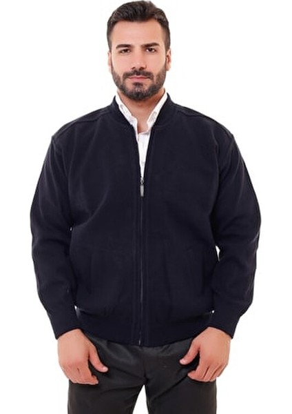 Erkek Bordo Astarlı Çelik Örgü Hırka Baba Sıcak Tutar