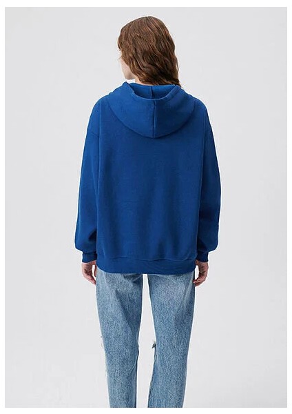 Mavi Logo Baskılı Kapüşonlu Lacivert Sweatshirt 1600361-82625