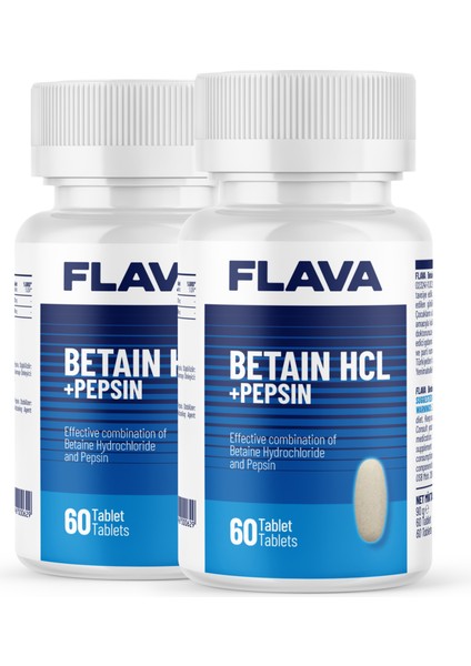Betain Hcl + Pepsin x 2 Adet