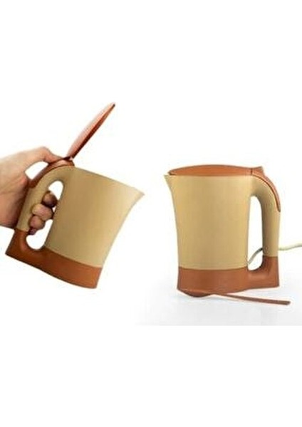 Plastik Kaşıklı Çay Kahve Makinesi Elektirkli Kettle