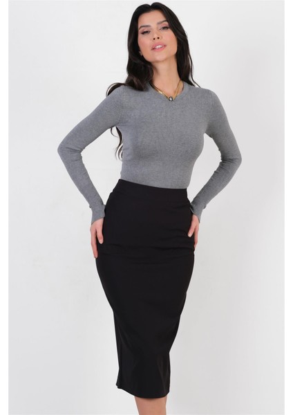 İsmaele Kalem Etek SİYAH