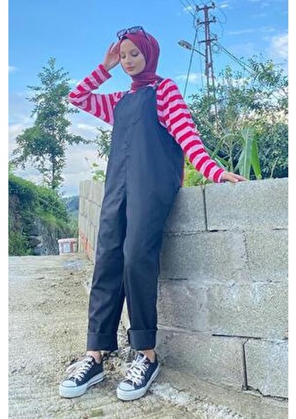 Önü Cepli Kanguru Tulum Siyah fiyatları