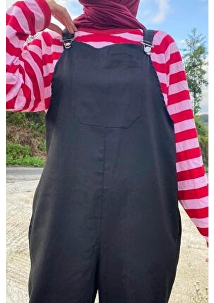 Önü Cepli Kanguru Tulum Siyah modelleri