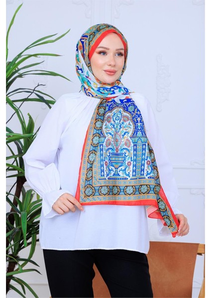 Modern Geometrik Desenli Dijital Soft Şal modelleri