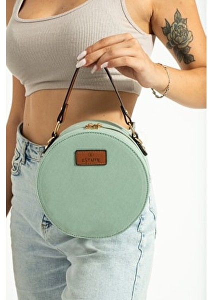 Davul Yuvarlak Kanvas Dokuma Çanta El ve Omuz Çantası modelleri