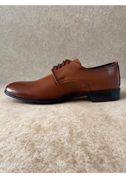 Klasik Rugan Taba Renk Erkek Ayakkabı Ortopedik Taban Suni Deri Kauçuk Taban
