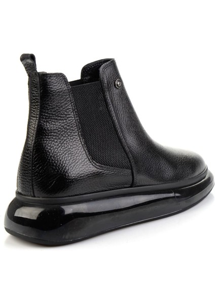 Siyah Hakiki Deri Erkek Bot & Bootie E02401080540 modelleri