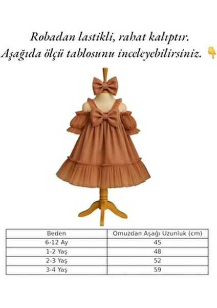 Kız Çocuk ve Bebek Tül Doğum Günü Özel Gün Elbisesi Tütü Elbise