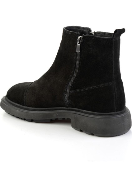 Siyah Hakiki Deri Erkek Bot & Bootie E02597000802 modelleri