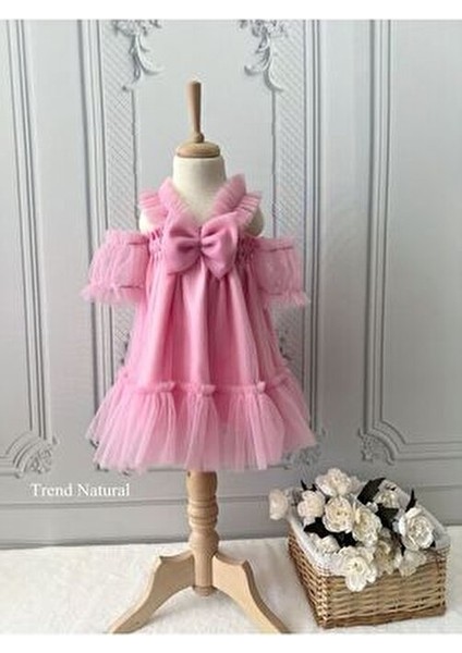 Kız Çocuk ve Bebek Tül Doğum Günü Özel Gün Elbisesi Tütü Elbise