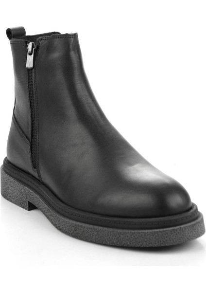 Siyah Hakiki Deri Erkek Bot & Bootie E02597000703 fiyatları