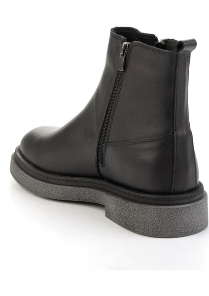Siyah Hakiki Deri Erkek Bot & Bootie E02597000703 modelleri