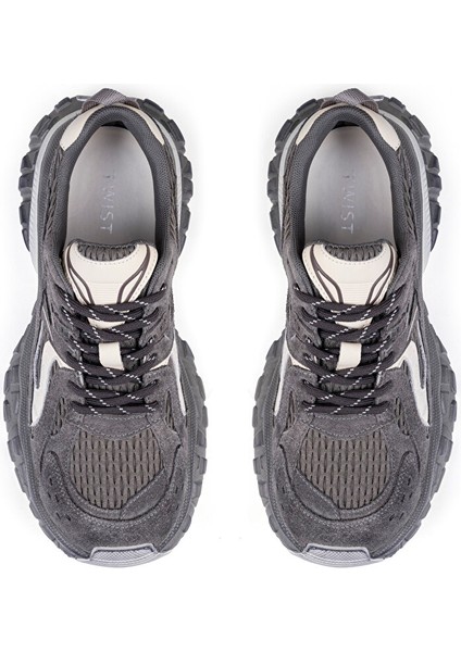 Kontrast Dokulu Yüksek Taban Sneaker TW6250062008005 fırsatları