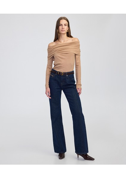 Omzu Açık Uzun Kollu Tişört IW6250070114027 fırsatları