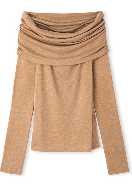 Omzu Açık Uzun Kollu Tişört IW6250070114027 indirimleri