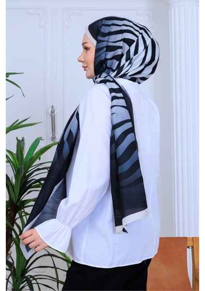 Zebra Elegans Desenli Dijital Soft Şal modelleri