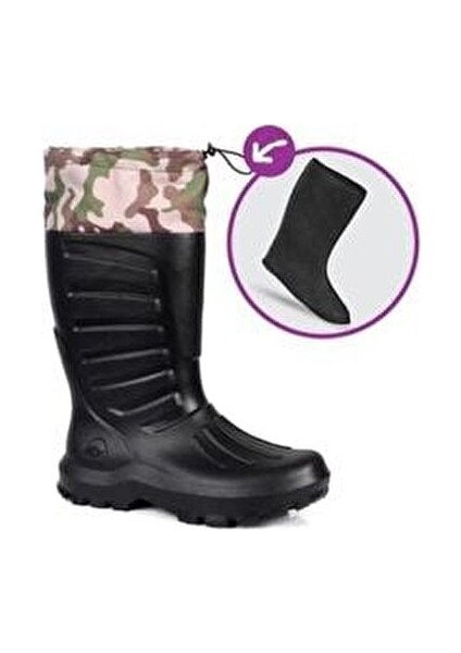 Erkek Siyah Eva Çizme Bot