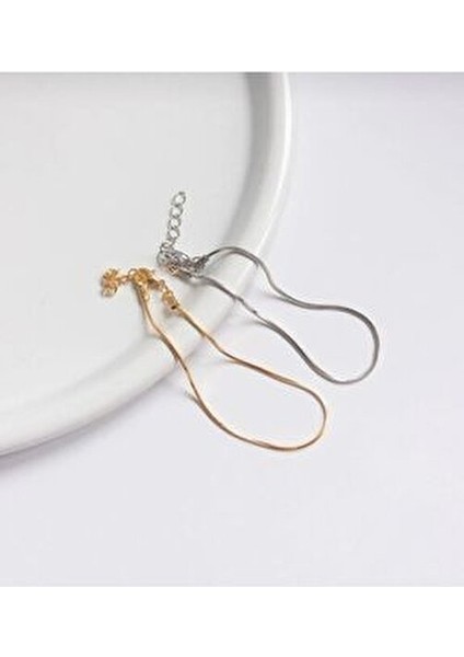 Gümüş ve Altın Kaplama Iki Adet Yılan Zincir Bileklik, Sevgili Bilekliği, Sevgililer Günü Hediyesi fiyatları