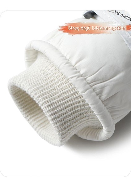 Beyaz Sevimli Pacha Köpek Elnleri Sonbahar ve Kış Sıcak Dokunmatik Ekran Soğuk Geçirmez Su Geçirmez Artı Kadife Kalın Dış Mekan Bisiklet Elnleri (Yurt Dışından) fiyatları