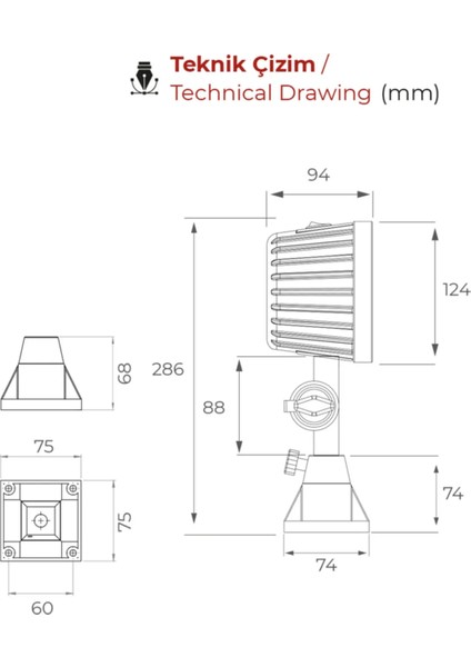 Endüstriye Makina Aydınlatma Lambası Erc L-01-67 modelleri