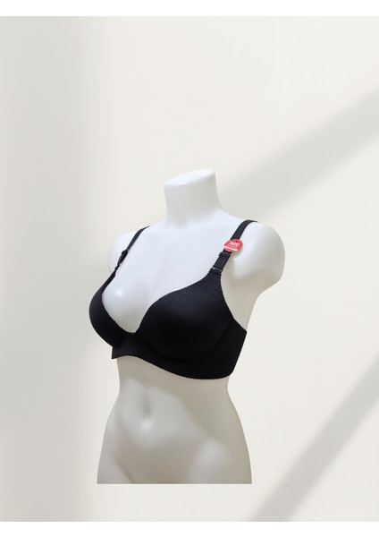 Lazer Kesim Sütyen – Ten & Siyah Renk – 75 80 85 90 Beden B Cup modelleri