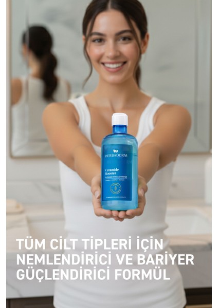 Ceramide Booster, Çift Fazlı Micellar Makyaj Temizleme Suyu 500 ml