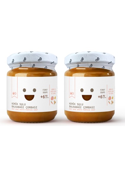 2'li Kemik Sulu Balkabağı Çorbası 200 gr +6 Ay