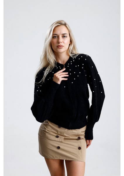 Önü Fermuarlı, Taşlı Incili Ceket ,hırka fiyatları