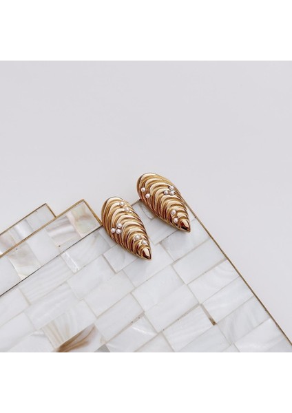 Estampado Çelik Küpe