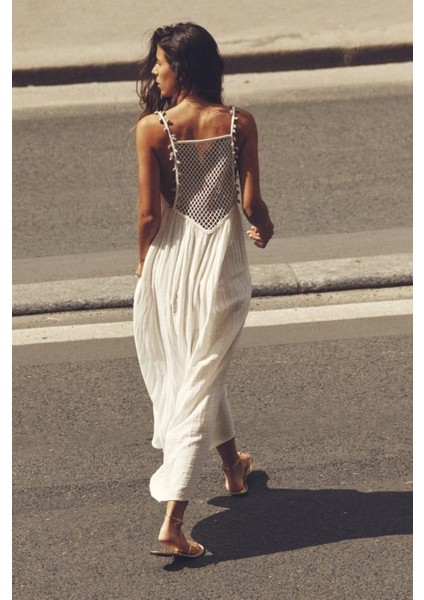 Allbucks Zara, Deniz Kabuklu Kroşe Pamuk Elbise ABZRA3339 modelleri