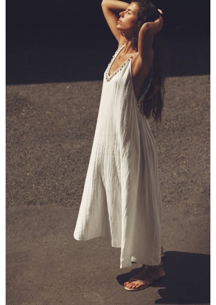 Allbucks Zara, Deniz Kabuklu Kroşe Pamuk Elbise ABZRA3339 fırsatları