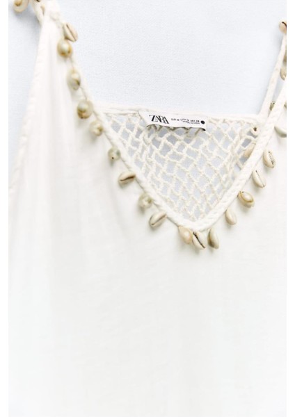 Allbucks Zara, Deniz Kabuklu Kroşe Pamuk Elbise ABZRA3339 indirimleri