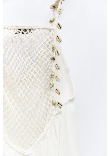 Allbucks Zara, Deniz Kabuklu Kroşe Pamuk Elbise ABZRA3339