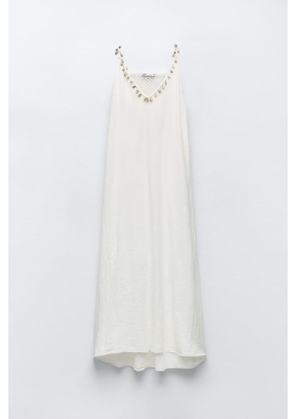 Allbucks Zara, Deniz Kabuklu Kroşe Pamuk Elbise ABZRA3339