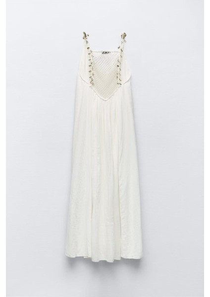 Allbucks Zara, Deniz Kabuklu Kroşe Pamuk Elbise ABZRA3339