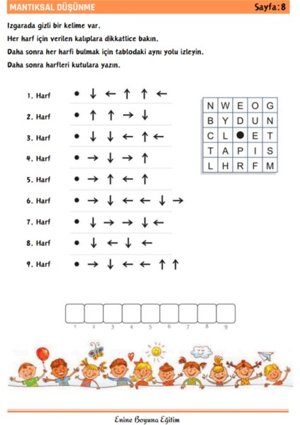 BİLSEM Mantıksal Akıl Yürütme Hazırlık Kitabı (PDF Sorular İlaveli) modelleri