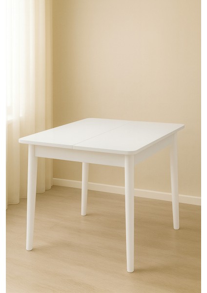 Yanlardan Açılır Büyüyen Yemek Masası Beyaz 75X80CM Sadece Masa Fiyatıdır modelleri