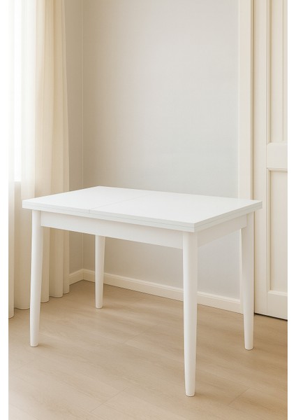 Yanlardan Açılır Büyüyen Yemek Masası Beyaz 75X80CM Sadece Masa Fiyatıdır fırsatları