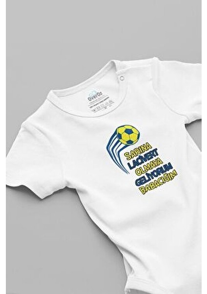 Organik %100 Pamuk Taraftar Baskılı Yazılı Unisex Bebek Body Badi Çıtçıtlı Zıbın Tulum