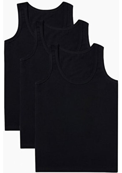 Siyah Ribana Atlet Dokuma Kumaş 3 Adet Günlük Kullanım İçin Rahat Tasarım